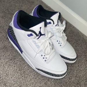Air Jordan 3 Dark Iris, worn once.